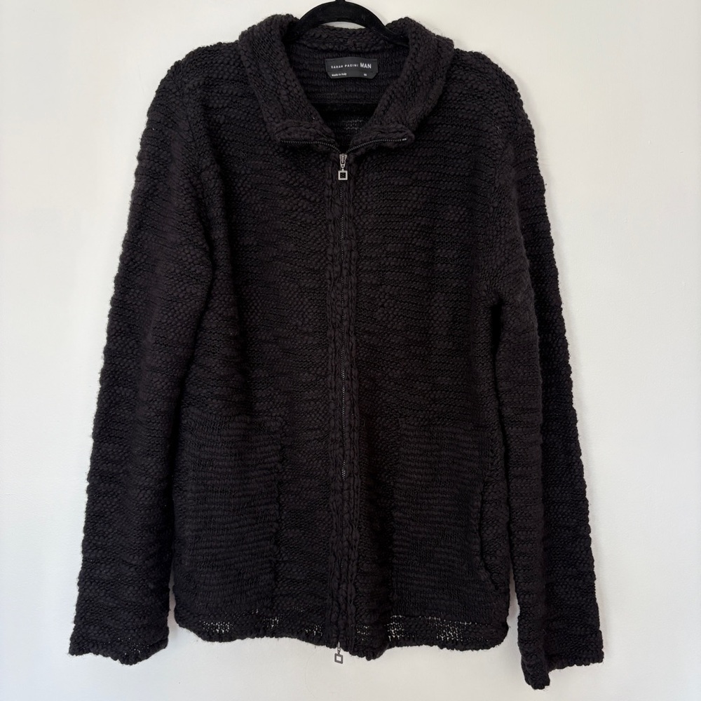 Sarah Pacini MAN Wool Knit Cardigan - Made in Italy
